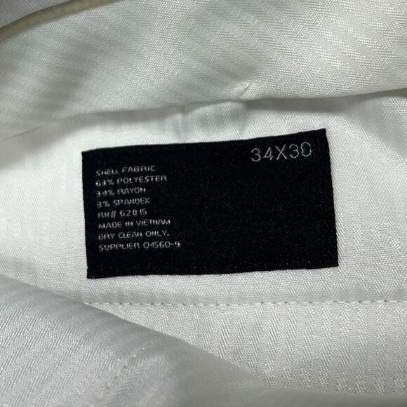 NWT JF J. Ferrar 34x30 Light Tan Dress Pants Slim Fit 360 Stretch Flat Front - Picture 6 of 9